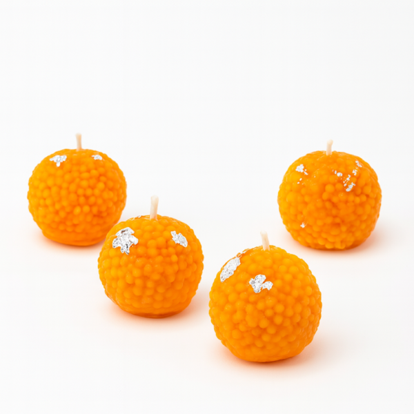 Motichoor Laddoo Candle Pack of 8