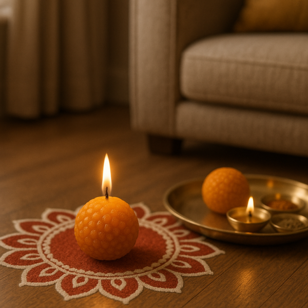 Motichoor Laddoo Candle Pack of 8