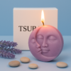 Sun Moon Face Soy Wax Candle