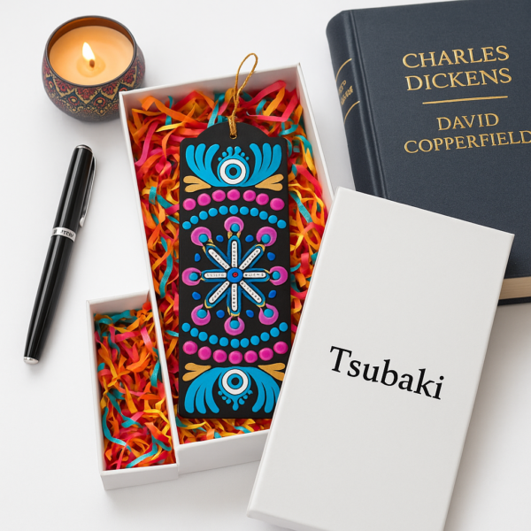 Handmade Mandala Dot Art Acrylic Painted Bookmark on MDF