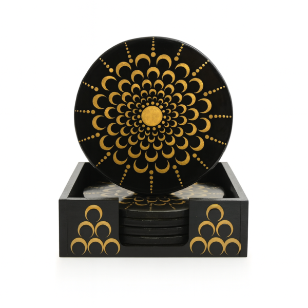 Handmade Mandala Dot Art Resin Coasters