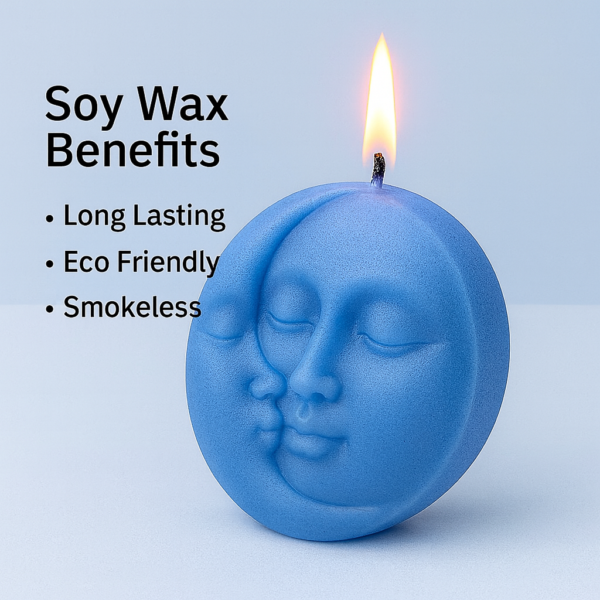Sun Moon Face Soy Wax Candle