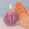 Sun Moon Face Soy Wax Candle