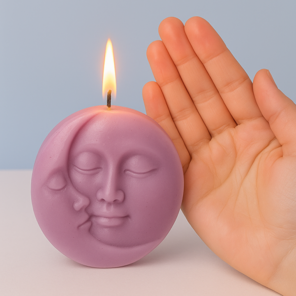 Sun Moon Face Soy Wax Candle