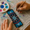 Handmade Mandala Dot Art Acrylic Painted Bookmark on MDF