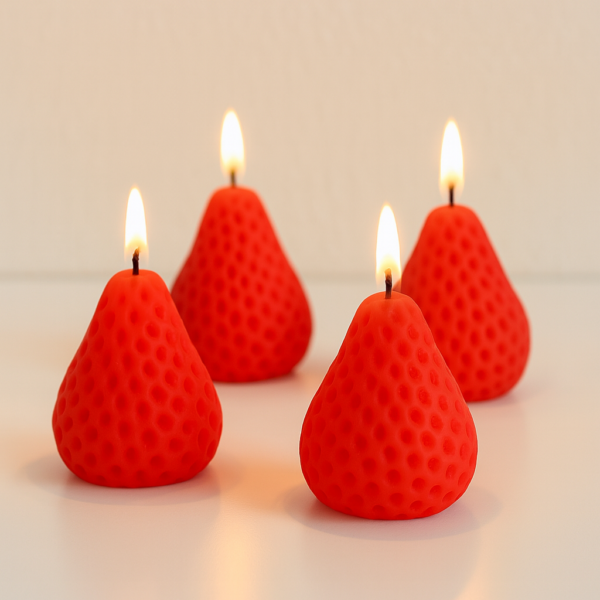 Strawberry Shape Soy Wax Candles