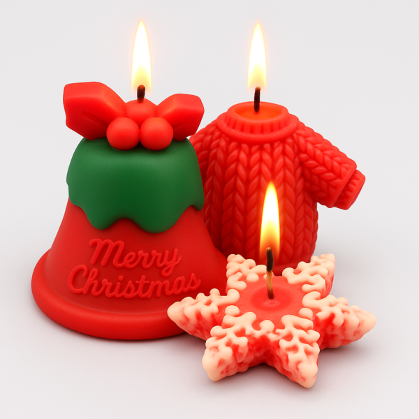 Soy Wax Christmas Candle Set of 3