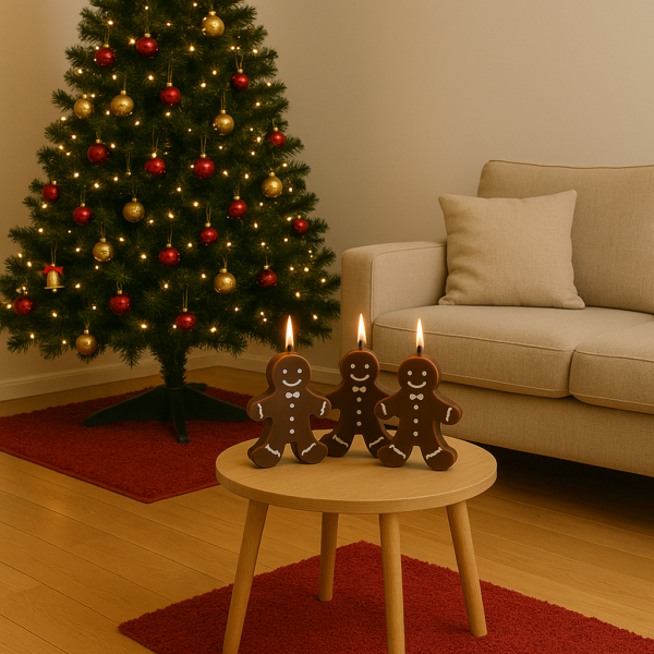 Gingerbread Man Soy Wax Christmas Candles