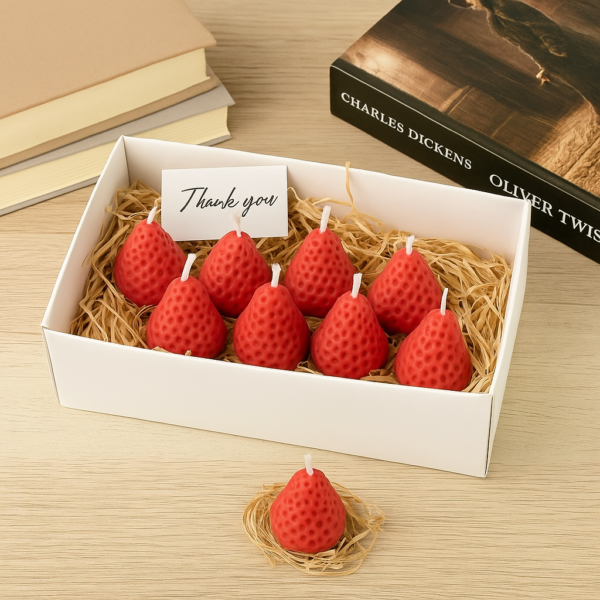 Strawberry Shape Soy Wax Candles
