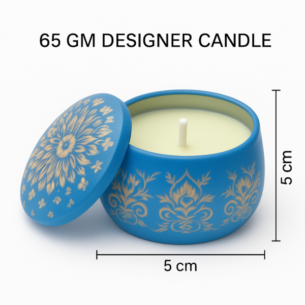 Scented Designer Metalic Jar Soy Wax Candles