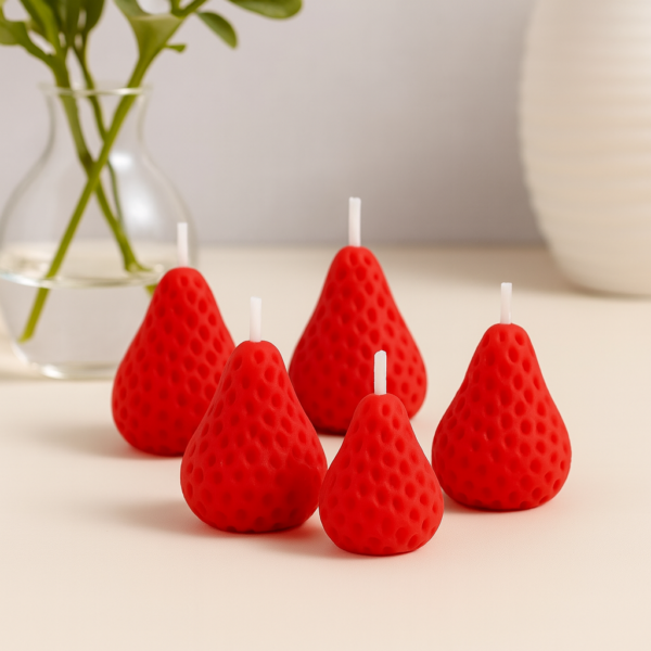 Strawberry Shape Soy Wax Candles