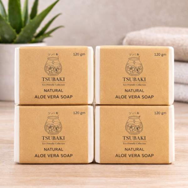 Natural Alovera Soap Handmade Soap Set of 4 (120g Bars)