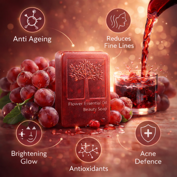 Red Wine Handmade Soap Set of 4 (120g Bars)