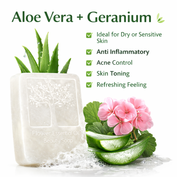 Natural Alovera Soap Handmade Soap Set of 4 (120g Bars)