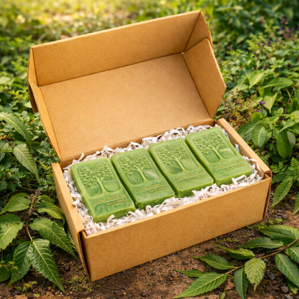 Tulsi Herbal Handmade Soap Set of 4 (120g Bars)