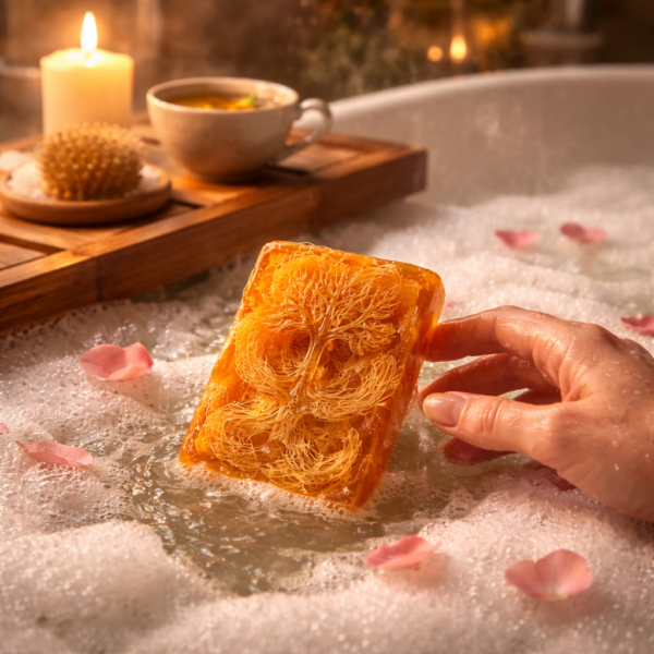 Honey Loofah Handmade Soap Set of 4 (120g Bars)