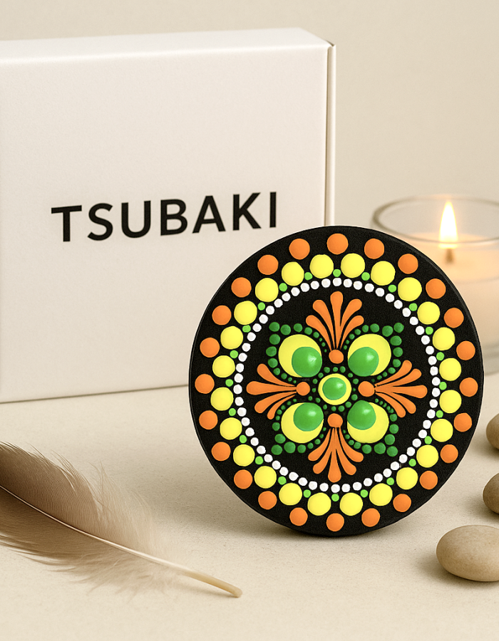 Handmade Hand Painted Mandala Dot Art Round Fridge Magnet