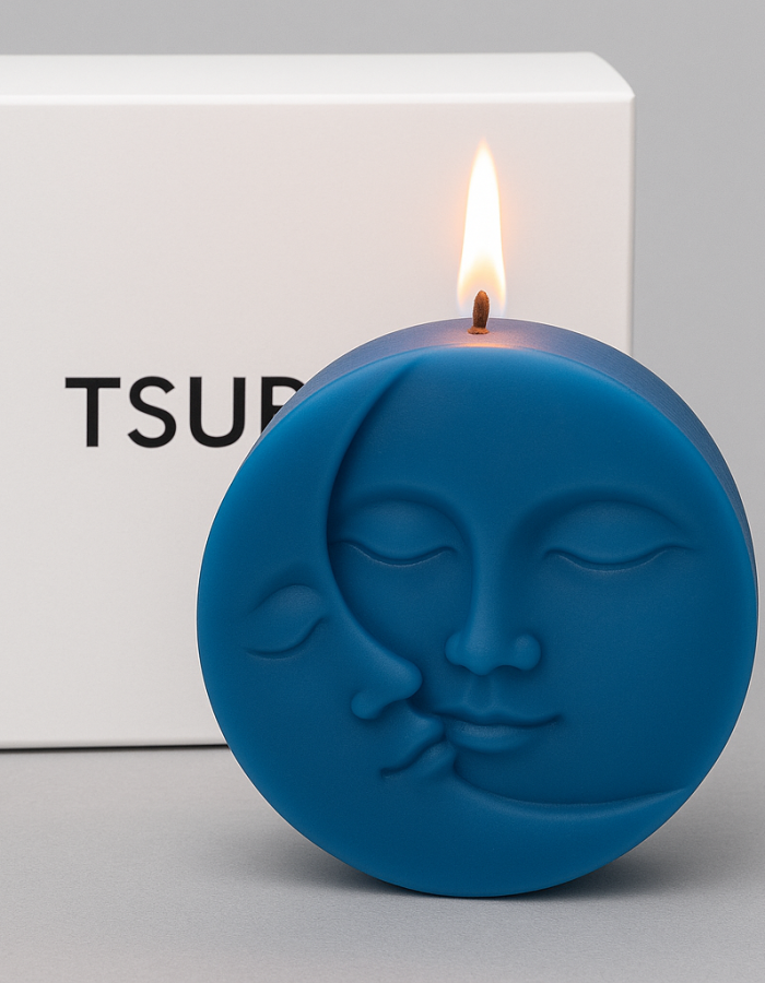 Sun Moon Face Soy Wax Candle
