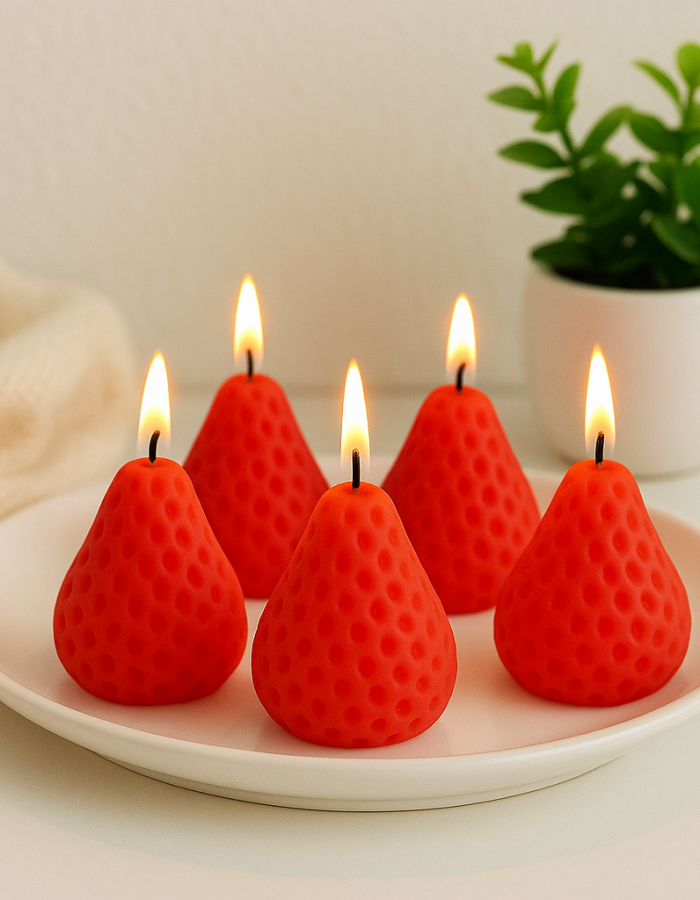 Strawberry Shape Soy Wax Candles