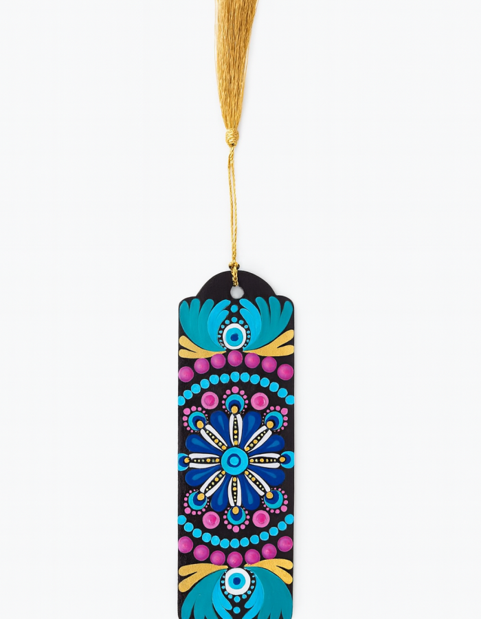 Handmade Mandala Dot Art Acrylic Painted Bookmark on MDF